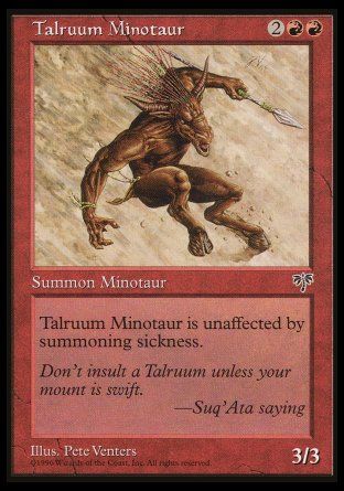 Talruum Minotaur (Mirage) Trading Card