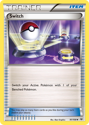 pokemon trainer switch card value Pokmon TCG Cards for sale Card Number / Rarity Switch (Trainer: Item) (91/108) -