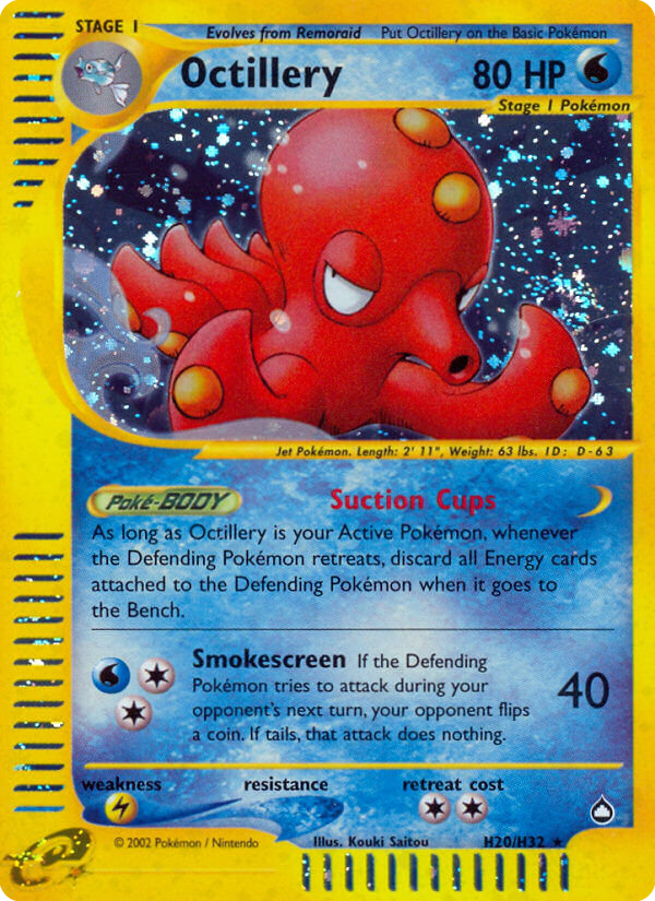 Octillery (H20) - Aquapolis Pokémon Card