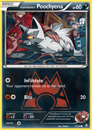 Team Magma's Poochyena (17/34) - Double Crisis