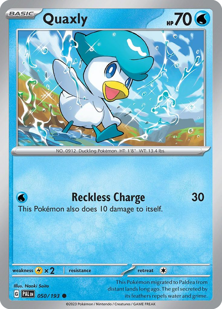 Quaxly (50/193) - Paldea Evolved Pokémon Card