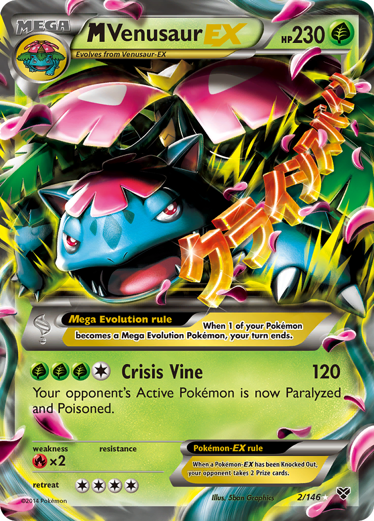 M Venusaur-EX MEGA (2/146) - XY Pokémon Card