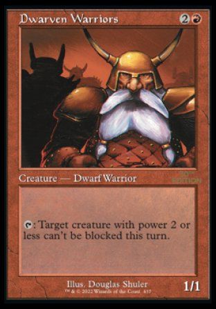 Dwarven Warriors (Magic 30th Anniversary Edition - Old Frame) Trading Card