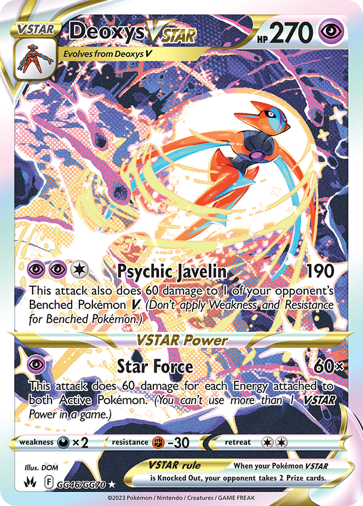 Deoxys VSTAR (GG46) - Crown Zenith Galarian Gallery Pokémon Card