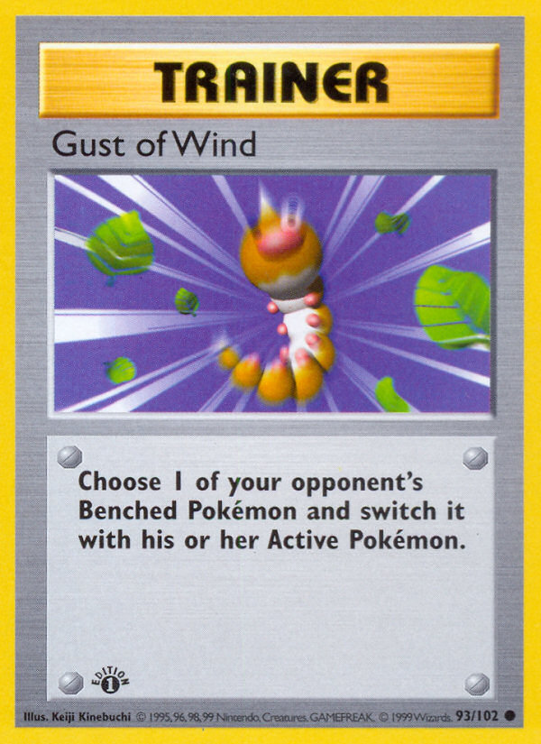 Gust of Wind (Trainer) (93/102) - Base (1st Edition) Pokémon Card