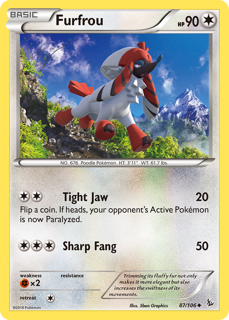 Furfrou (87/106) - Flashfire Pokémon Card