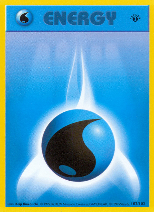 Water Energy (102/102) - Base (1st Edition) Pokémon Card