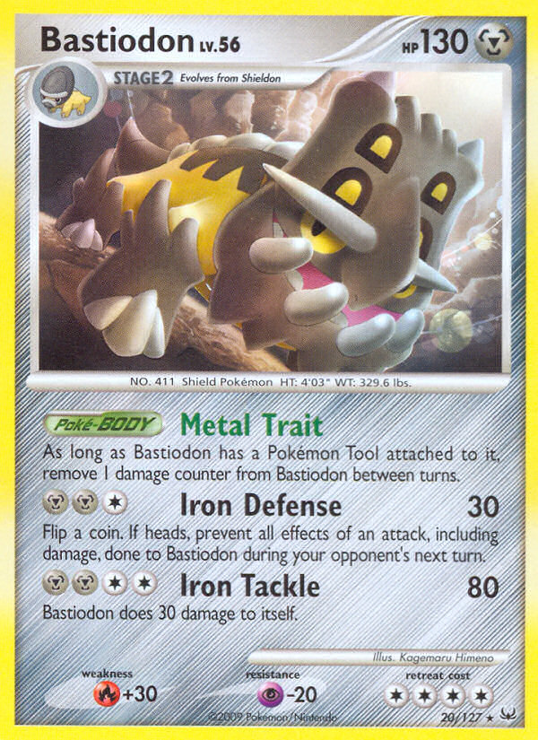 Bastiodon (20/127) - Platinum Pokémon Card