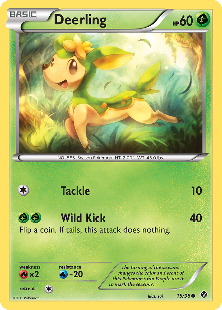 Deerling (15/98) - Emerging Powers Pokémon Card