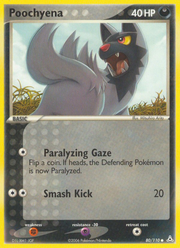 Poochyena (80/110) - Holon Phantoms Pokémon Card