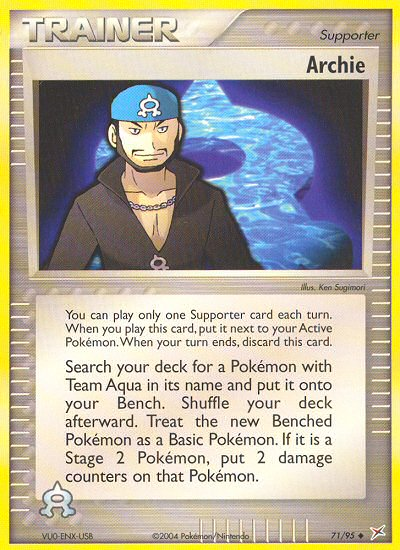 Archie (Trainer: Supporter) (71/95) - Team Magma vs Team Aqua Pokémon Card