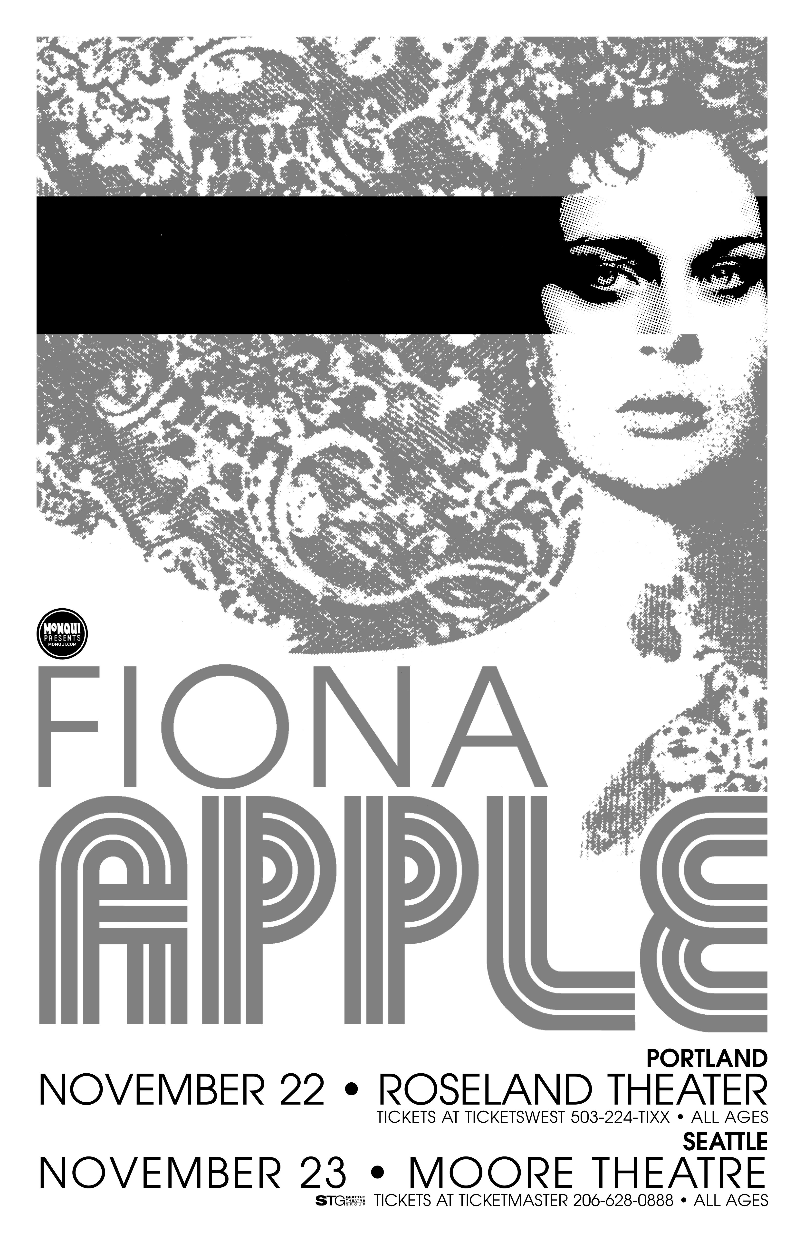MXP-140.33 Fiona Apple 2004 Roseland Theatre/moore Theater  Nov 23 Concert Poster