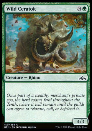 Wild Ceratok (Guilds of Ravnica) Trading Card