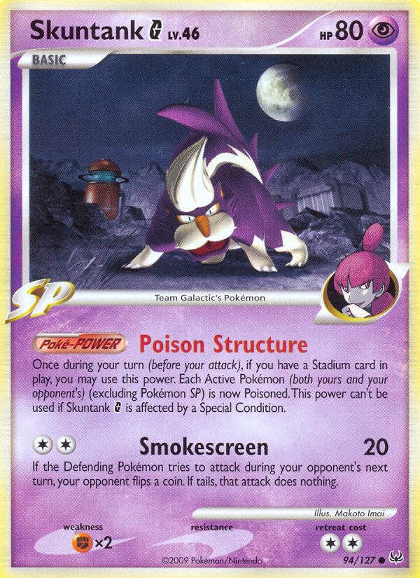 Skuntank G (94/127) - Platinum Pokémon Card