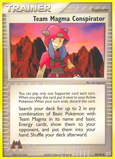 Team Magma Conspirator (Trainer: Supporter) (82/95) - Team Magma vs Team Aqua Pokémon Card