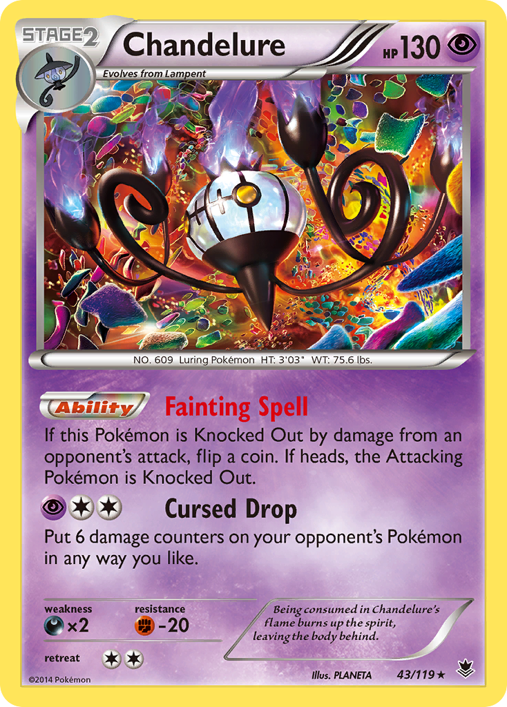 Chandelure (43/119) - Phantom Forces Pokémon Card