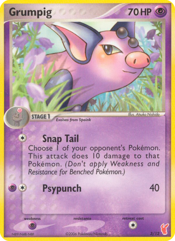 Grumpig (3/12) - EX Trainer Kit 2 Plusle Pokémon Card