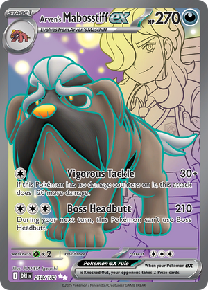 Arven's Mabosstiff ex (218/182) - Destined Rivals