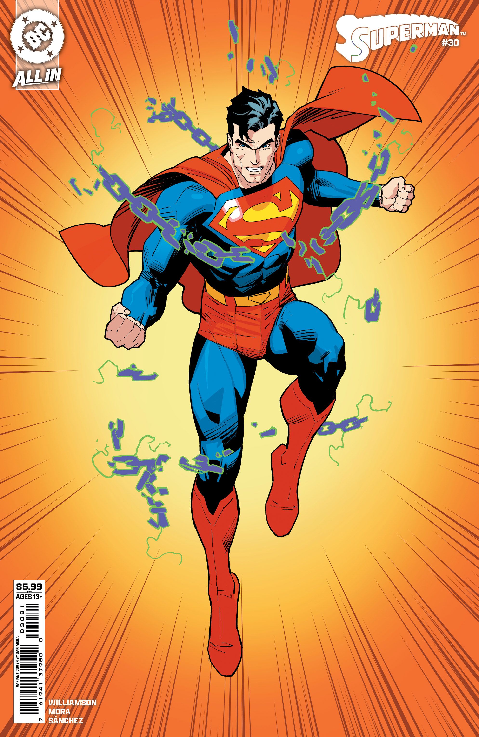 Superman #30 (Cvr H Dan Mora Corner Box Card Stock Variant) Comic