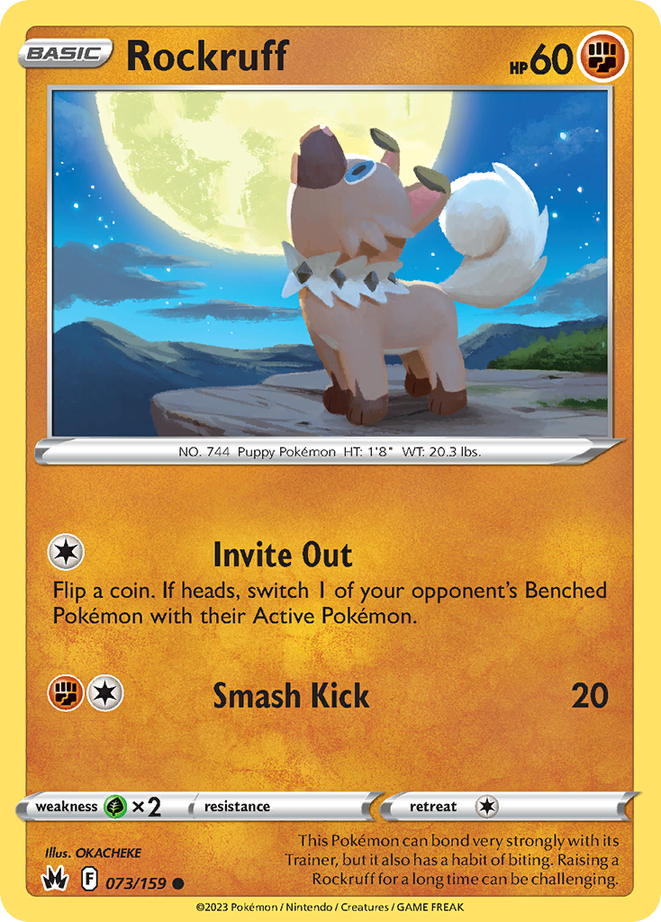 Rockruff (73/159) - Crown Zenith Pokémon Card