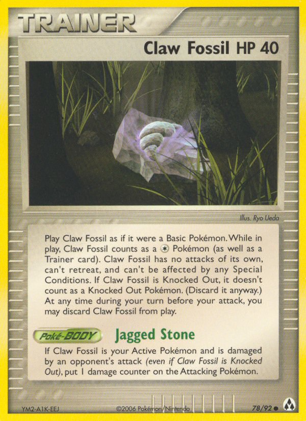 Claw Fossil (Trainer: Item) (78/92) - Legend Maker Pokémon Card