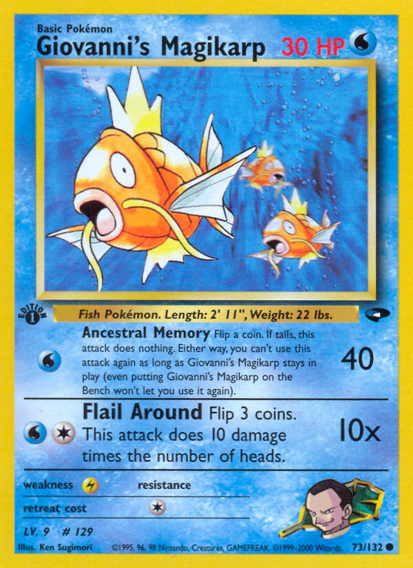 Giovanni's Magikarp (73/132) - Gym Challenge (1st Edition) Pokémon Card