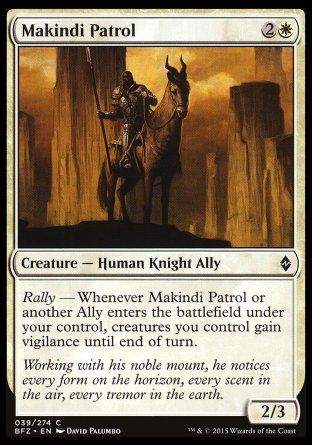 Makindi Patrol (Battle for Zendikar) Trading Card