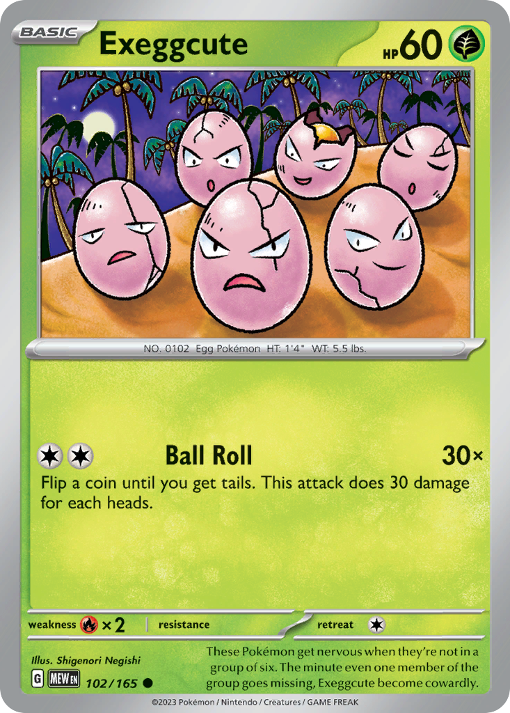 Exeggcute (102/165) - 151 Pokémon Card