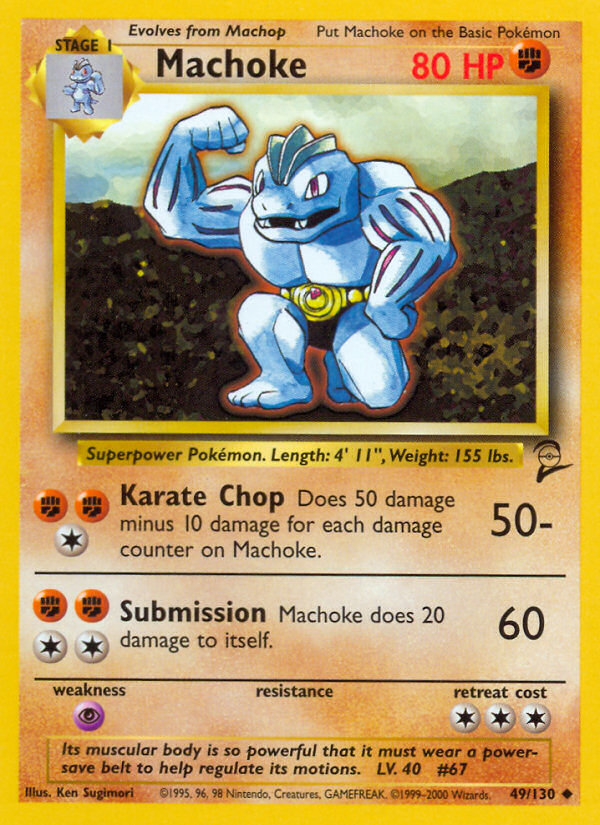 Machoke (49/130) - Base Set 2 Pokémon Card