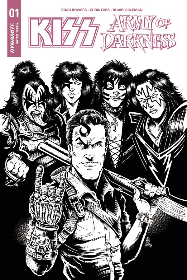 Kiss Army Of Darkness #1 (Cover F 30 Copy Haeser B&w Inc)