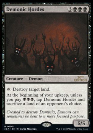 Demonic Hordes (Magic 30th Anniversary Edition) Trading Card