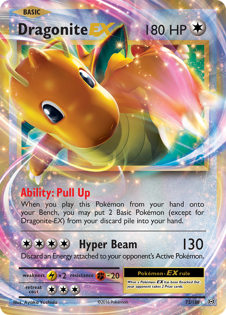 Dragonite EX (72/108) - Evolutions Pokémon Card