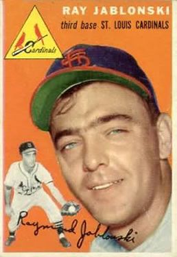 Ray Jablonski 1954 Topps #26 Sports Card