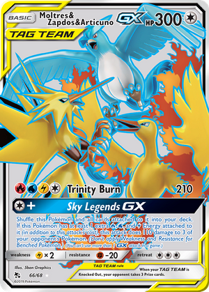 Moltres & Zapdos & Articuno GX (66/68) - Hidden Fates