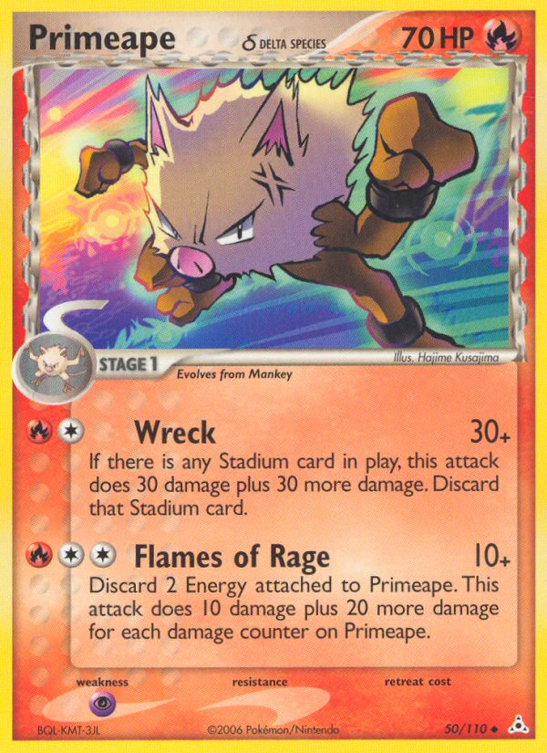 Primeape δ (50/110) - Holon Phantoms Pokémon Card