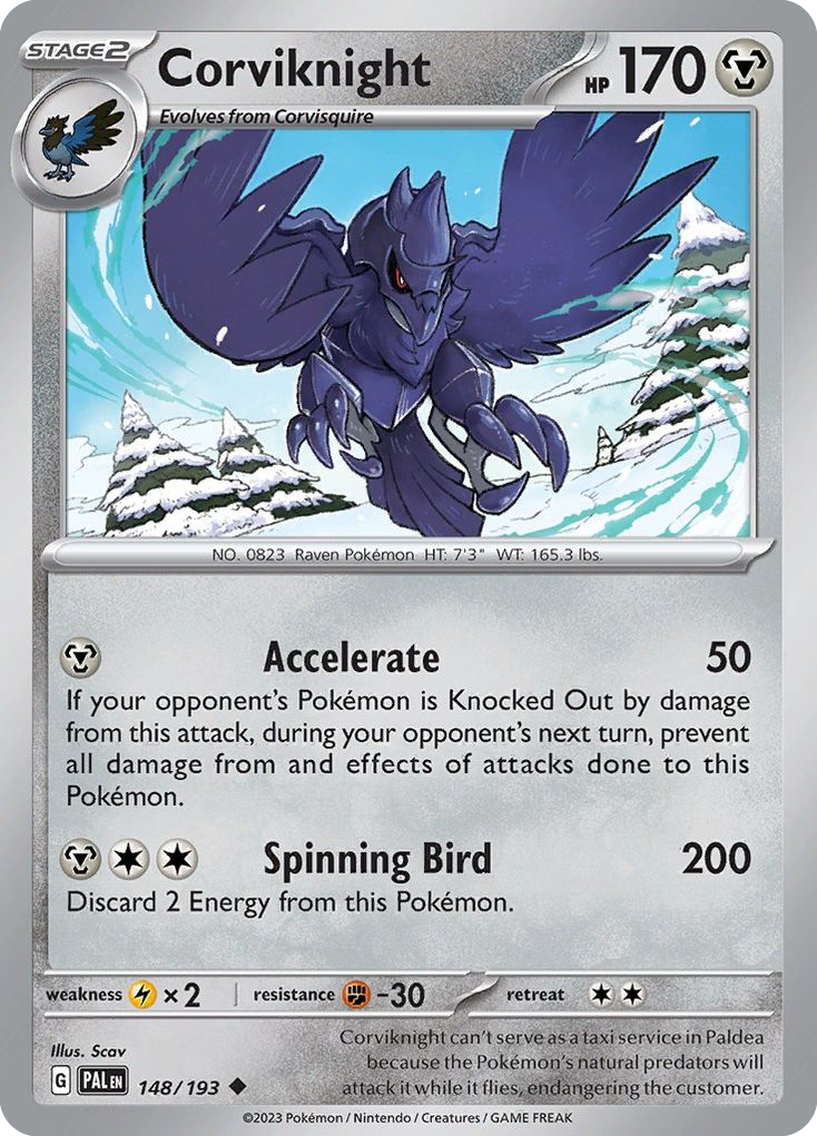 Corviknight (148/193) - Paldea Evolved Pokémon Card