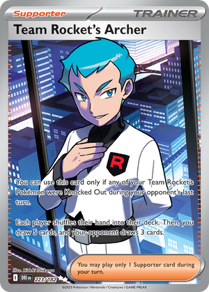 Team Rocket's Archer (Trainer: Supporter) (223/182) - Destined Rivals