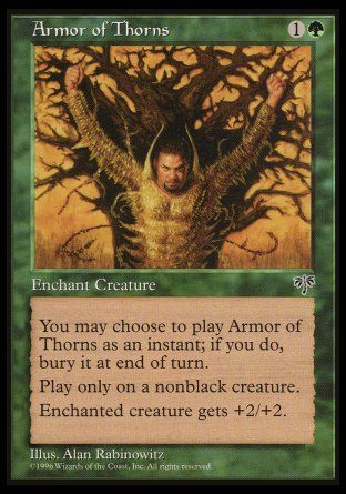 Armor of Thorns (Mirage) Trading Card