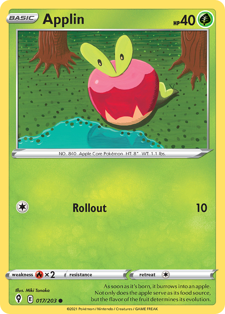 Applin (17/203) - Evolving Skies Pokémon Card