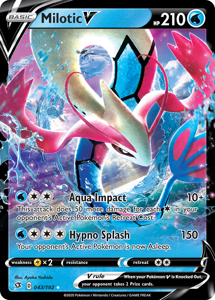 Milotic V (43/192) - Rebel Clash Pokémon Card