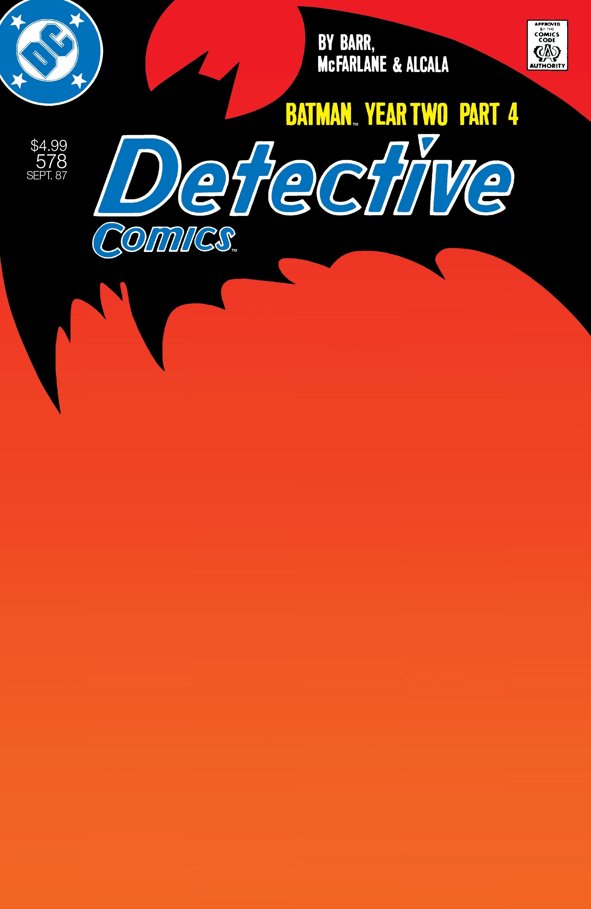 Detective Comics #578 (Facsimile Edition Cvr B Blank Card Stock Variant) Comic