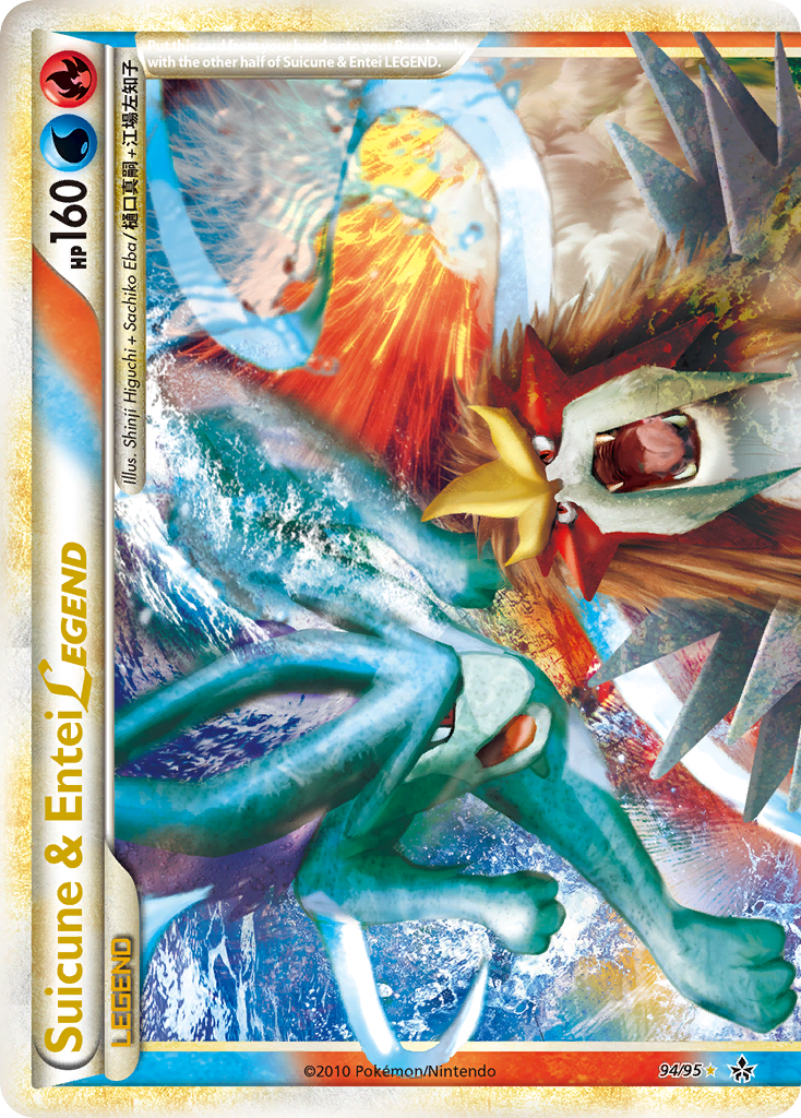 Suicune & Entei Pokémon Card