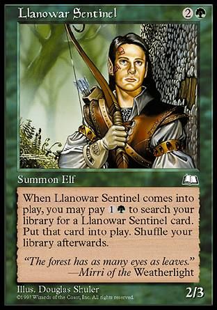 Llanowar Sentinel (Weatherlight) Trading Card