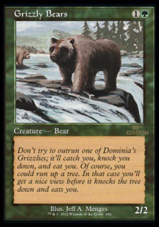 Grizzly Bears (Magic 30th Anniversary Edition - Old Frame) Trading Card