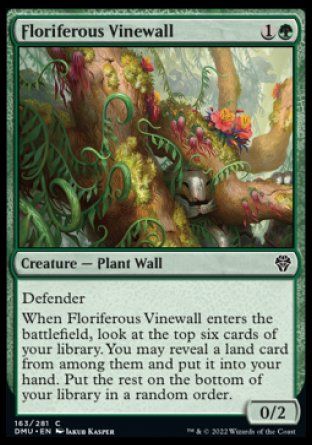 Floriferous Vinewall (Dominaria United) Trading Card