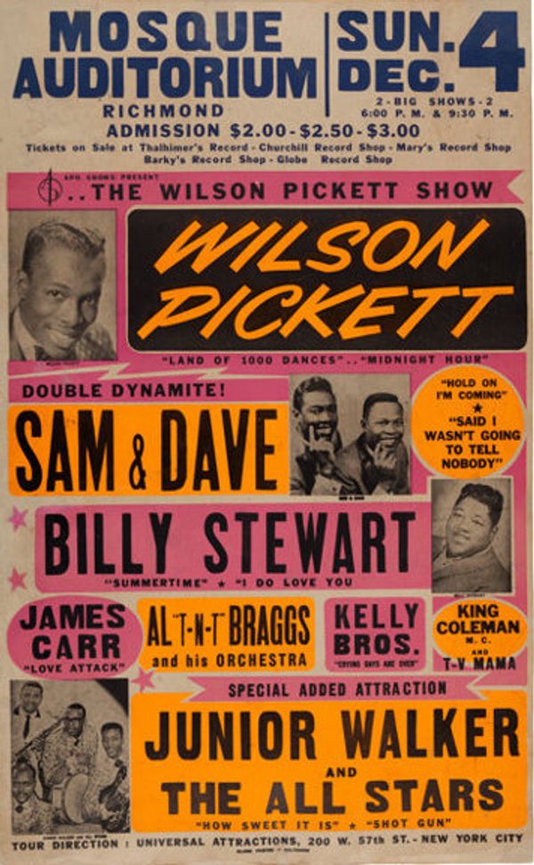 Wilson Pickett with Sam & Dave Mosque Auditorium 1966