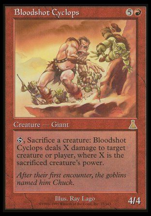 Bloodshot Cyclops (Urza's Destiny) Trading Card