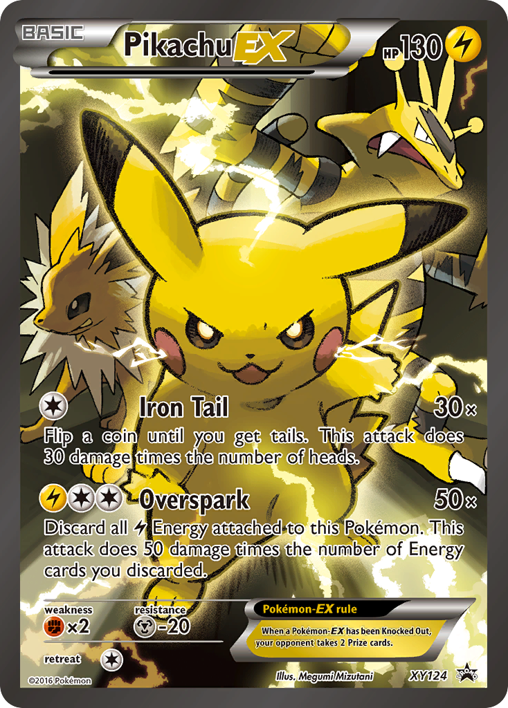 Pikachu EX (XY124) - XY Black Star Promos Pokémon Card