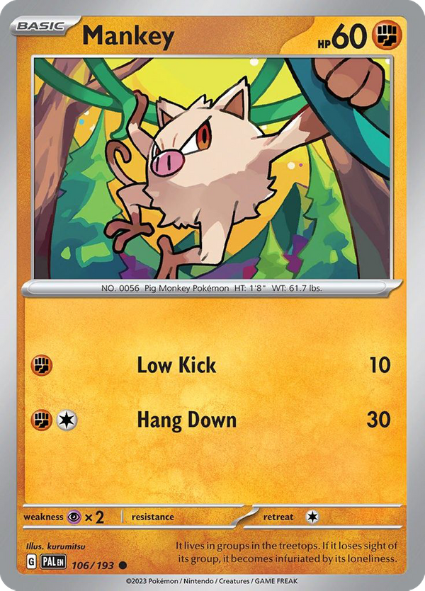 Mankey (106/193) - Paldea Evolved