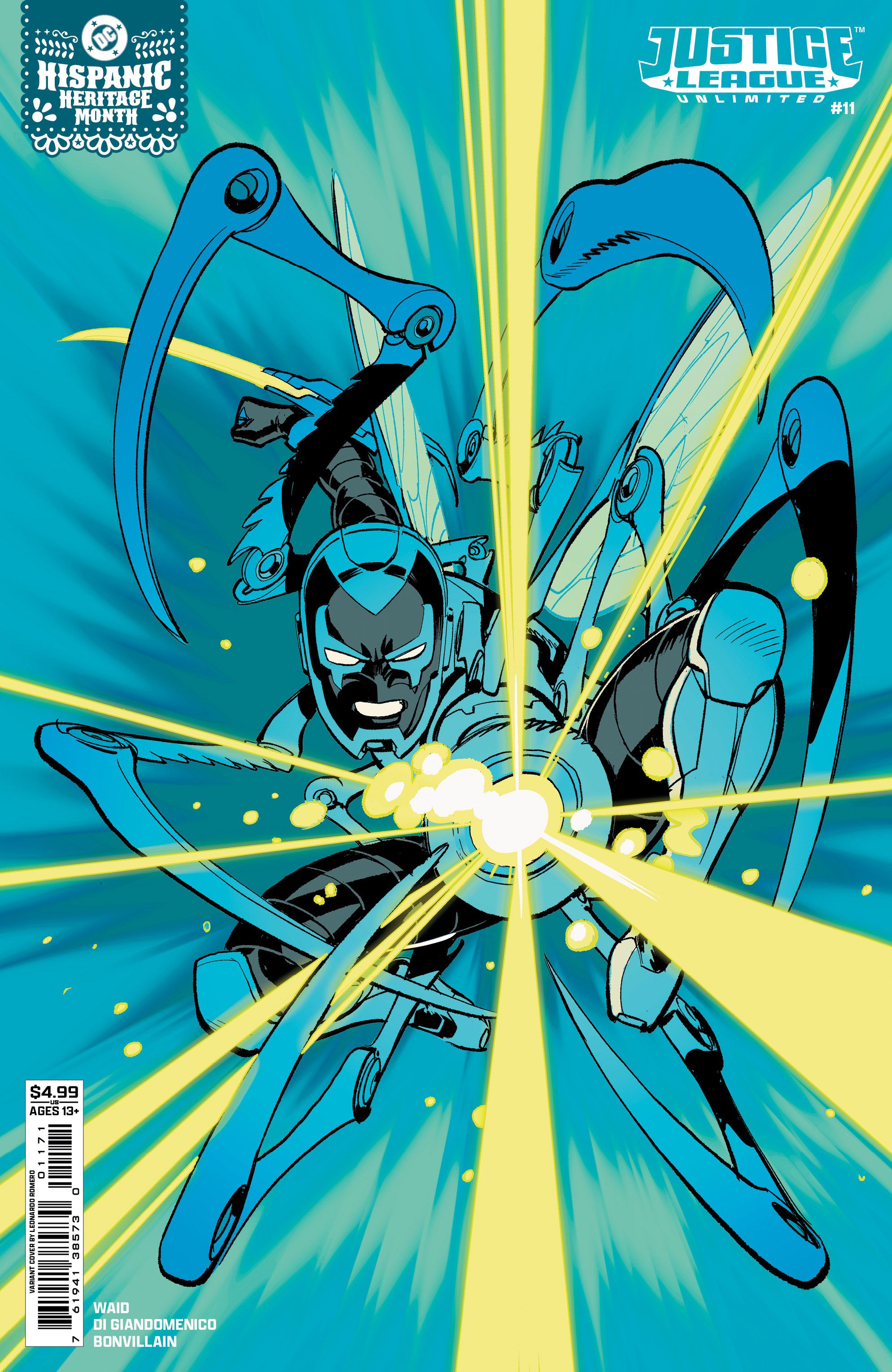 Justice League Unlimited #11 (Cvr E Leonardo Romero Hispanic Heritage Month Blue Beetle Card Stock Variant) Comic